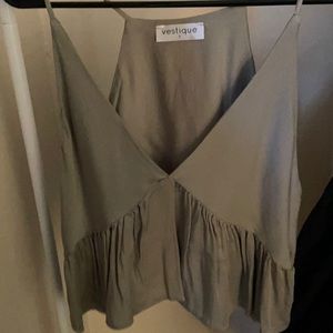 greenish tank top from the boutique vestique! size small